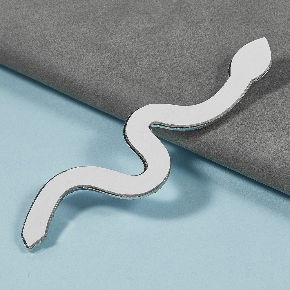 3D Snake Sticker with Rhinestones for Phone - Silver