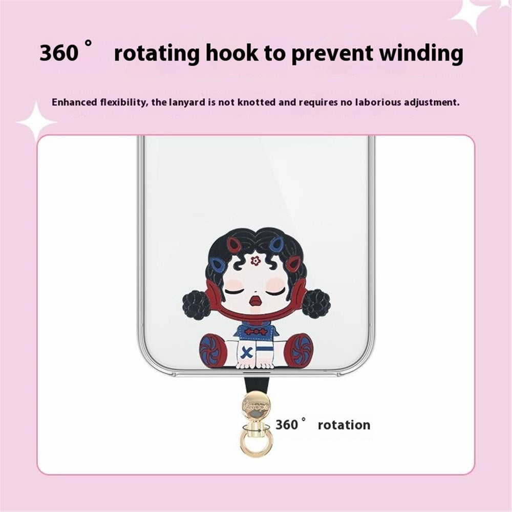 Insert Plate for Mobile Strap - Cartoon Design - Orange Cat