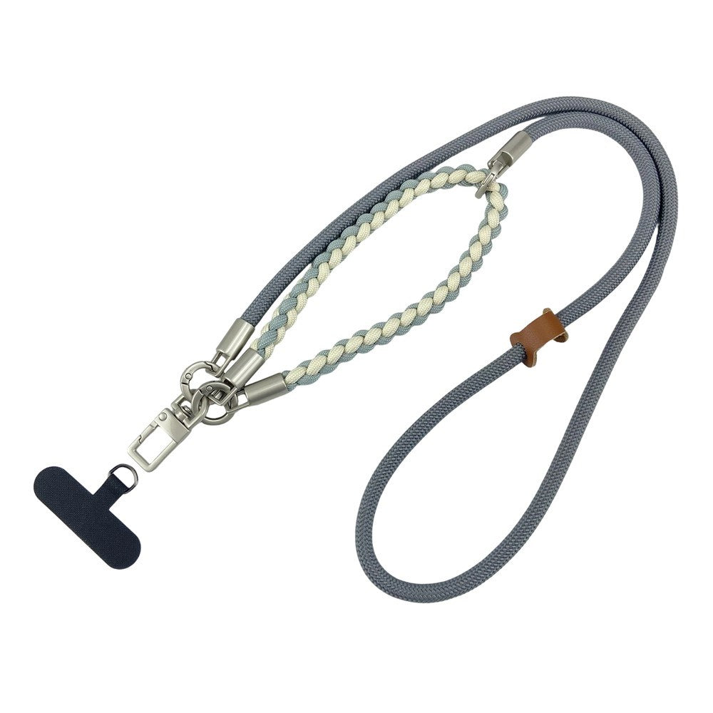 Braided 3-in-1 Mobile Strap - 90cm / 30cm - Grey