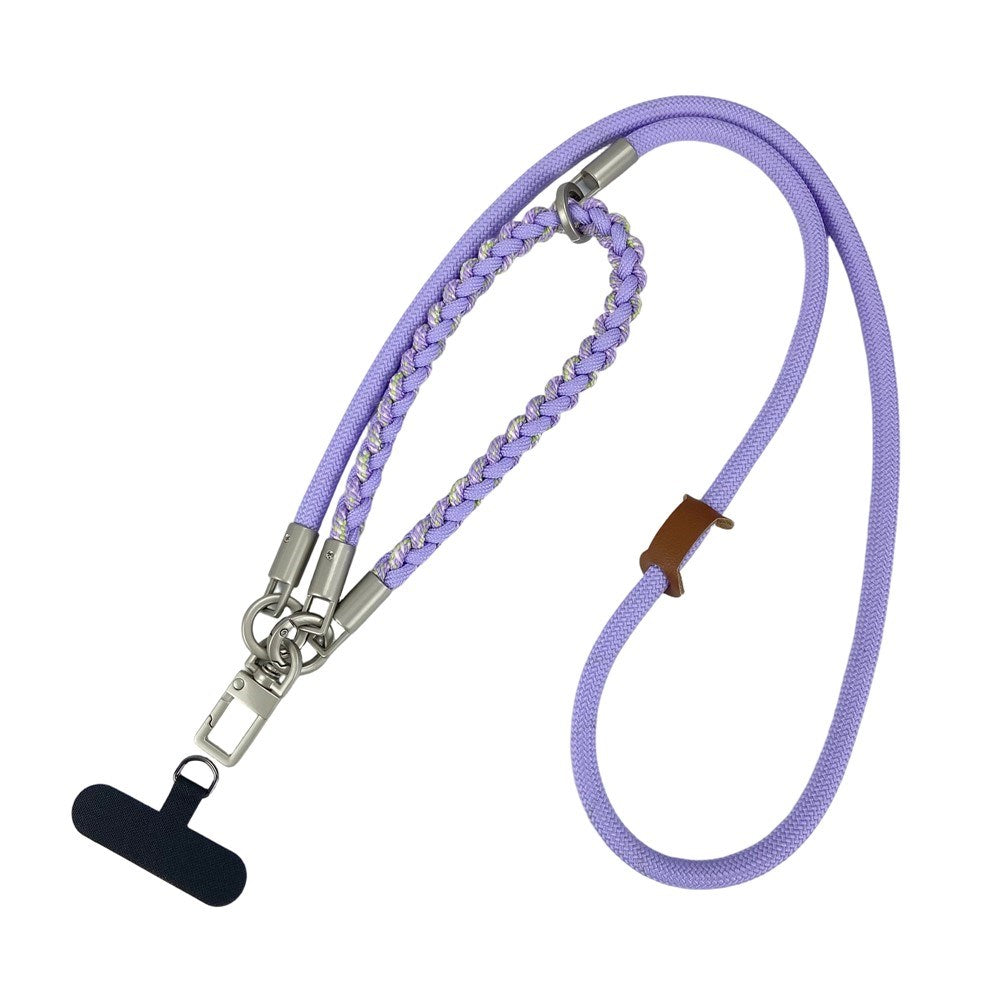 Braided 3-in-1 Mobile Strap - 90cm / 30cm - Purple