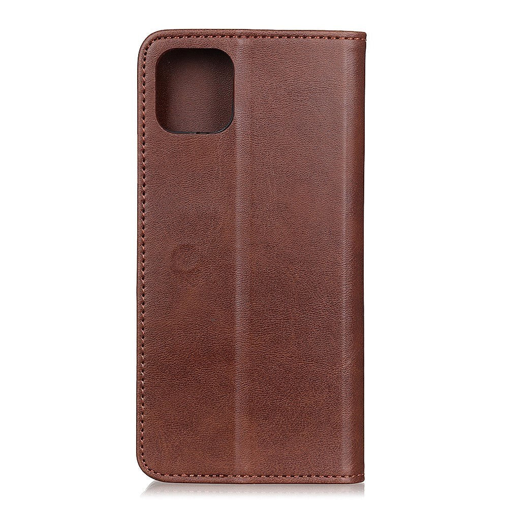 iPhone 11 Magnetic Leather Wallet Case Brown
