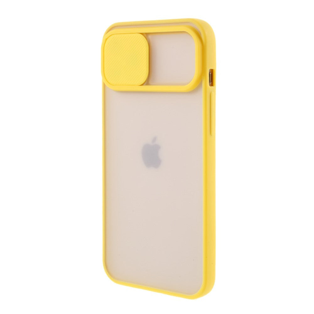 iPhone 12 Pro Max Frosted Plastic Case w. CamSlider - Yellow