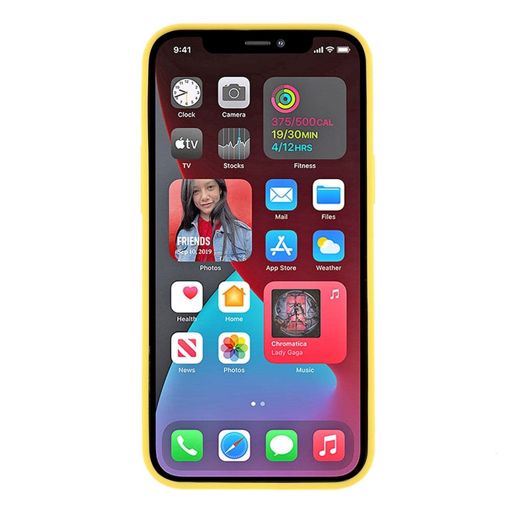 iPhone 12 Pro Max Frosted Plastic Case w. CamSlider - Yellow