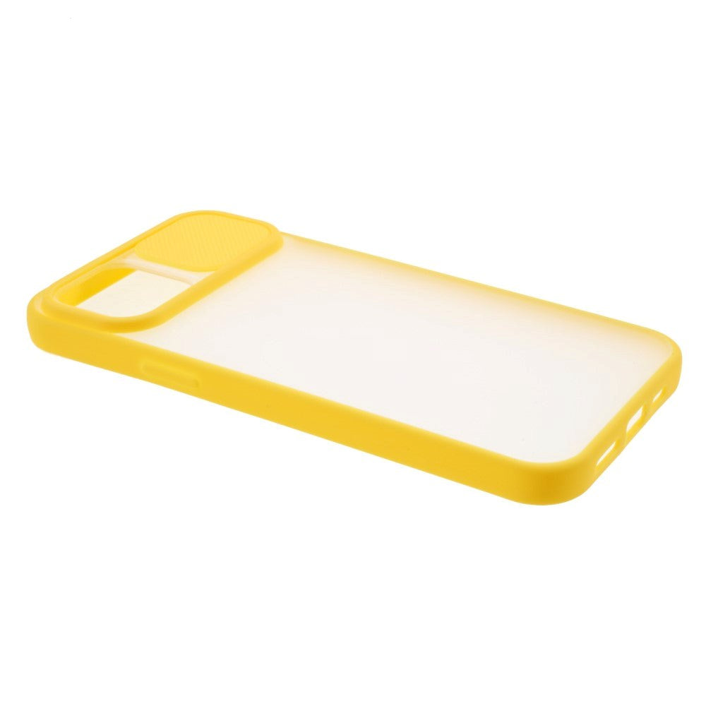iPhone 12 Pro Max Frosted Plastic Case w. CamSlider - Yellow