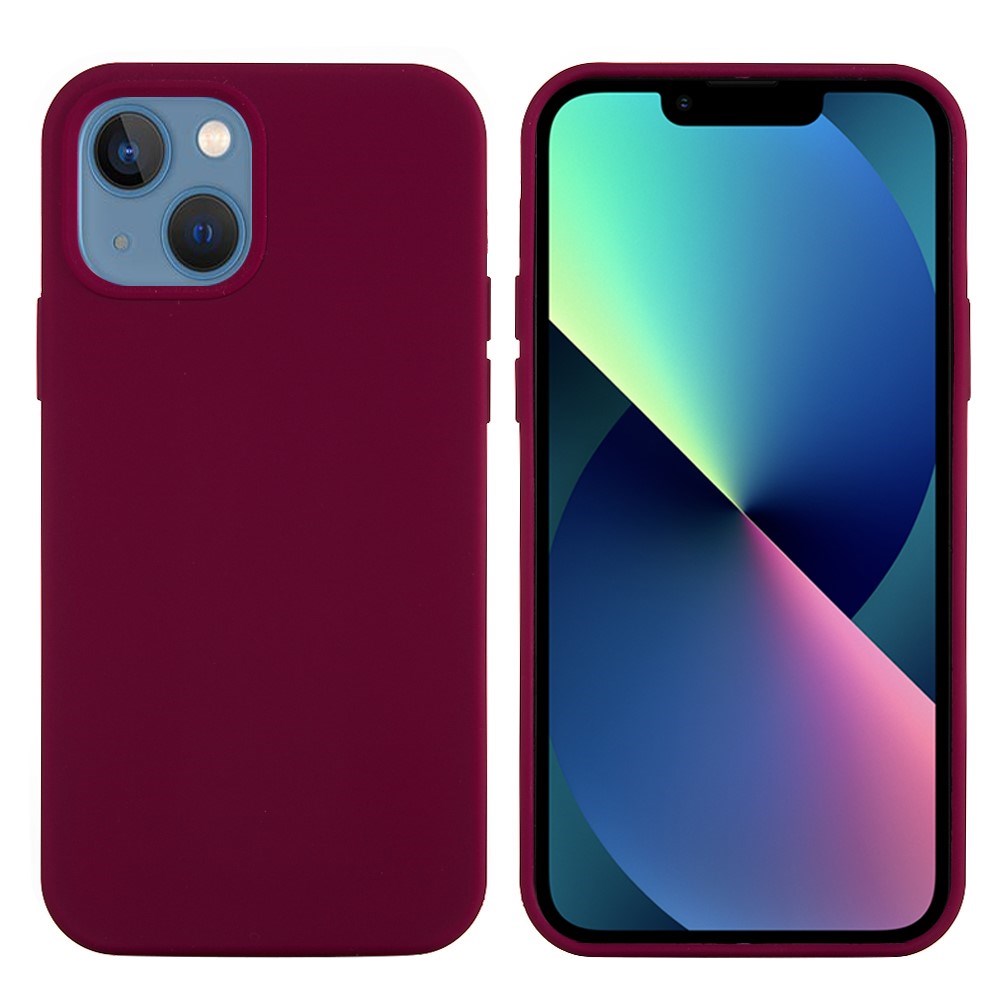 EIDERWOOD iPhone 13 Lined Silicone Case - Wine Red