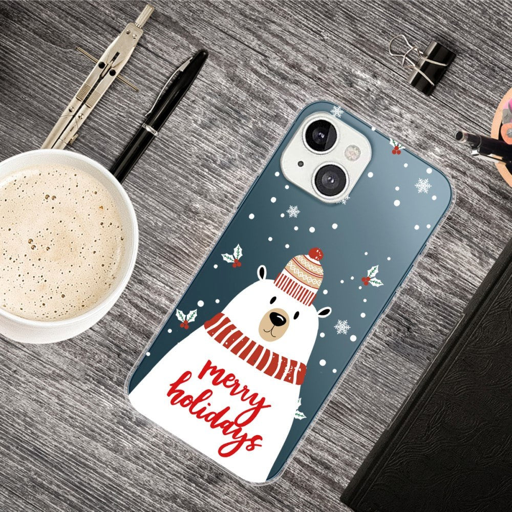 iPhone 13 Mini Flexible Plastic Christmas Case - Merry Christmas - Polar Bear