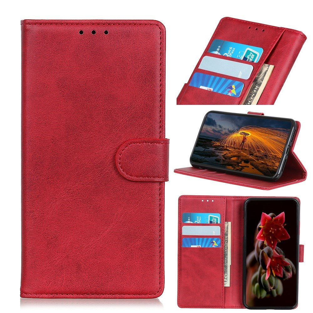 EIDERWOOD Samsung Galaxy A30s / A50 Faux Leather Flip Case with Cardholder & Stand Function - Red