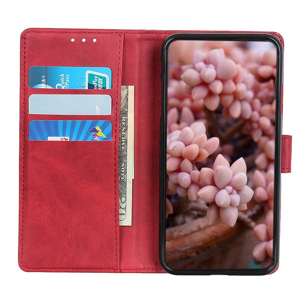 EIDERWOOD Samsung Galaxy A30s / A50 Faux Leather Flip Case with Cardholder & Stand Function - Red