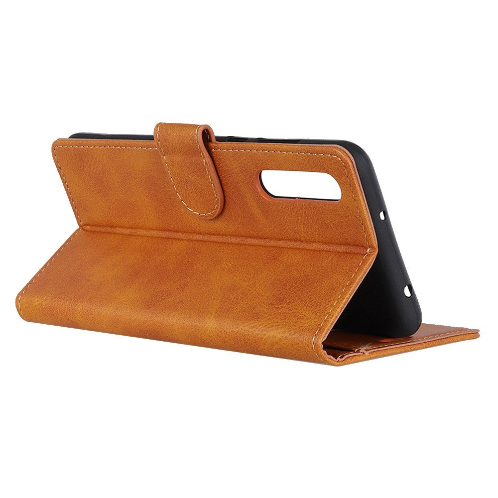 EIDERWOOD Samsung Galaxy A30s / A50 Faux Leather Flip Case with Cardholder & Stand Function - Brown