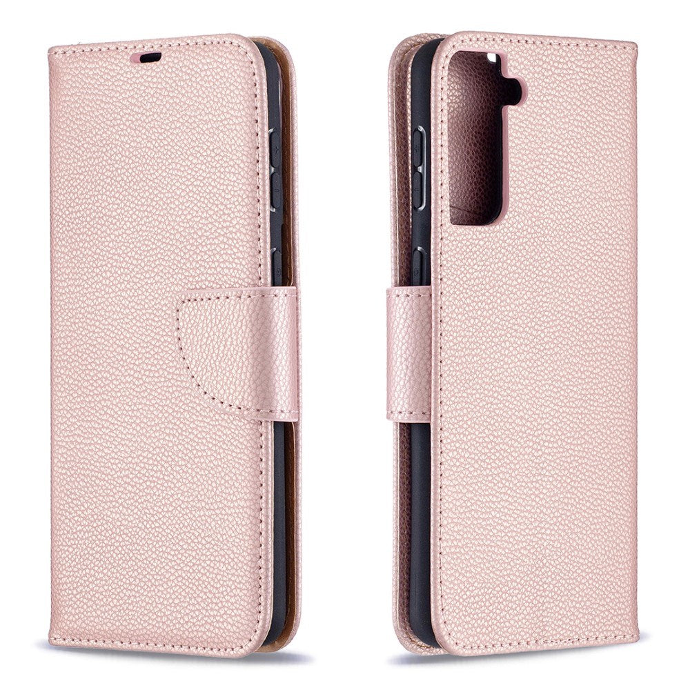 EIDERWOOD Samsung Galaxy S21+ (Plus) Faux Leather Flip Case with Cardholder & Stand Function - Rose Gold