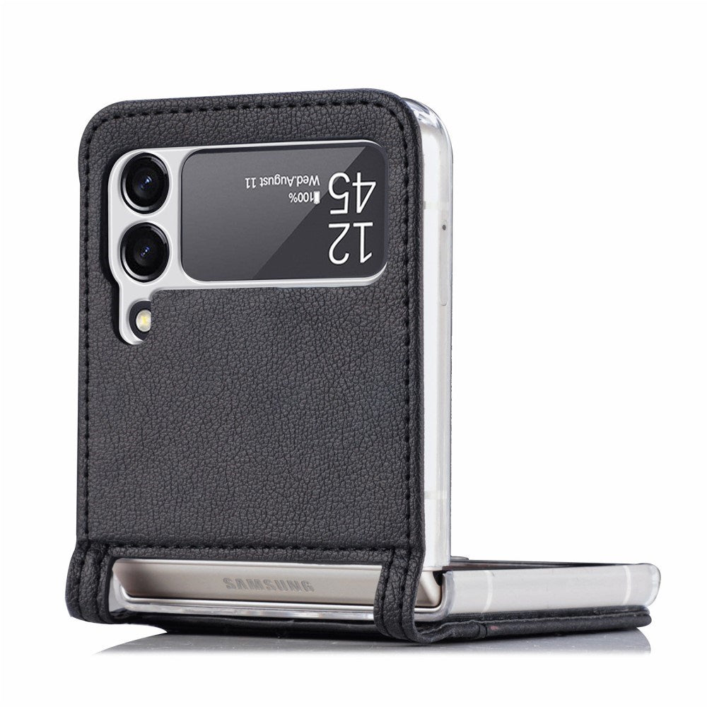 EIDERWOOD Samsung Galaxy Z Flip3 (5G) Faux Leather Case - Card Holder - Black