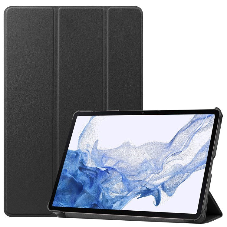 EIDERWOOD Samsung Galaxy Tab S8 Faux Leather Trifold Flip Case - Black