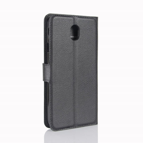 Samsung Galaxy J5 (2017) Soft Pouch Leather Wallet Case Black