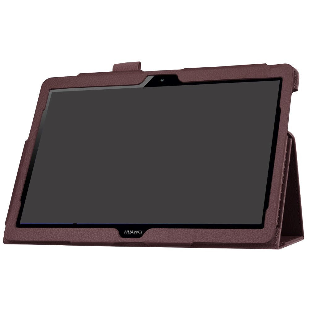 Huawei MediaPad T3 10 9.6" Leather Case w. Flip Stand Brown