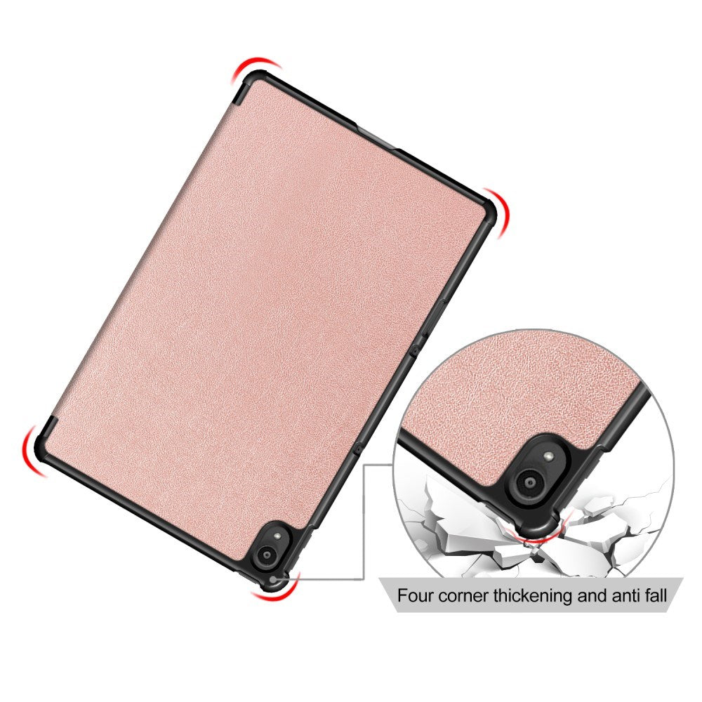 Lenovo Tab P11 / P11 (5G) / P11 Plus Tri-fold Flip Case with Sleep / Wake-Up Function - Rose Gold