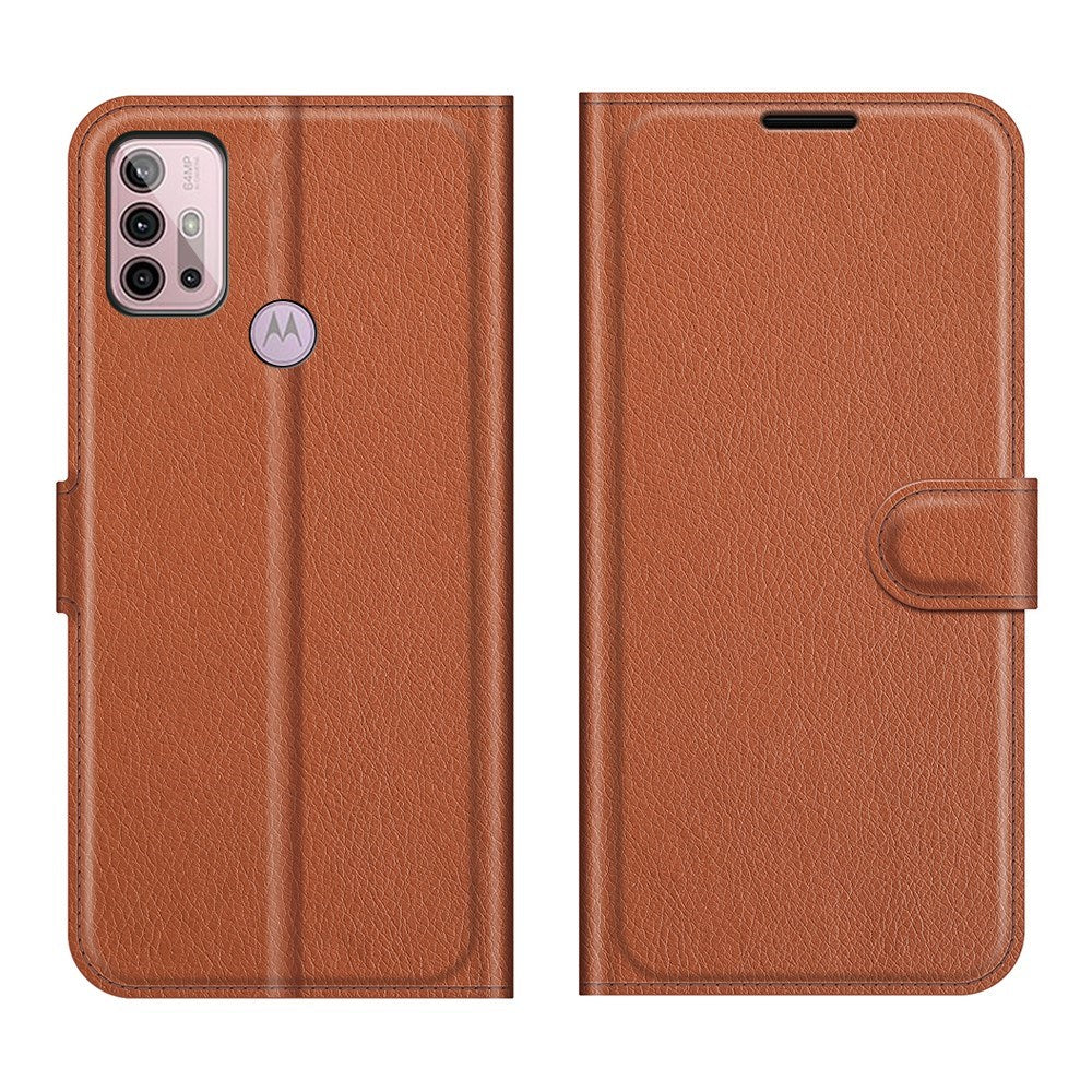 EIDERWOOD Motorola Moto G10 / G20 / G30 Faux Leather Flip Case with Cardholder & Stand Function - Brown