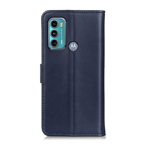 Motorola Moto G60 Leather Flip Case w. Wallet - Blue
