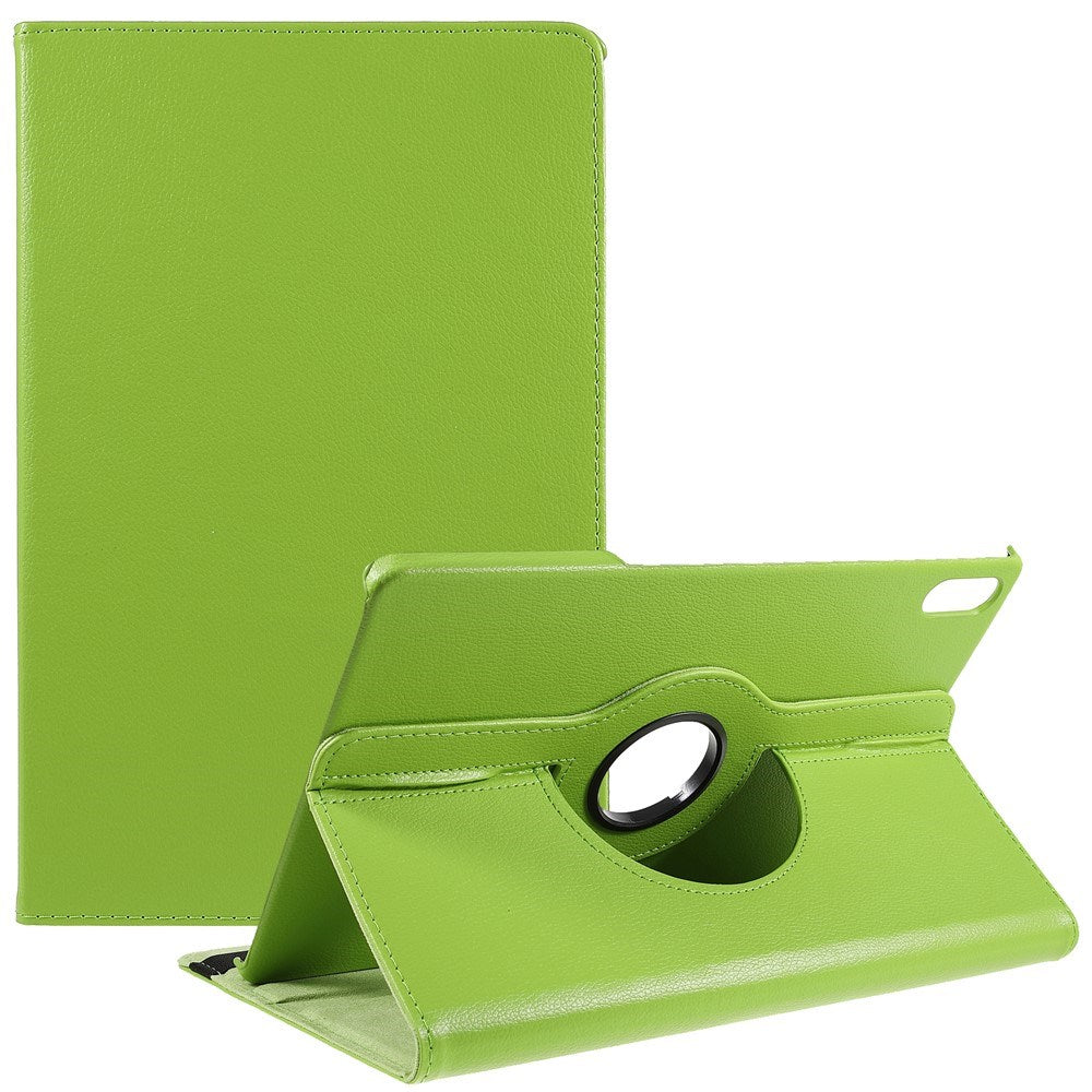 Lenovo Tab P12 Pro Leather Case w. 360 Degree Stand Function - Green