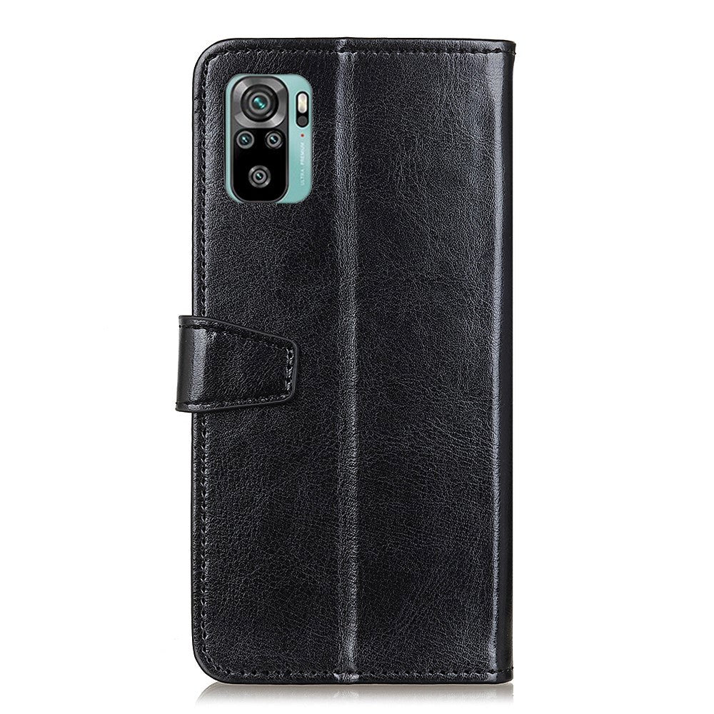 Xiaomi Poco M5S / Redmi Note 10S Flip Case w. Card Holder & Stand Function - Black