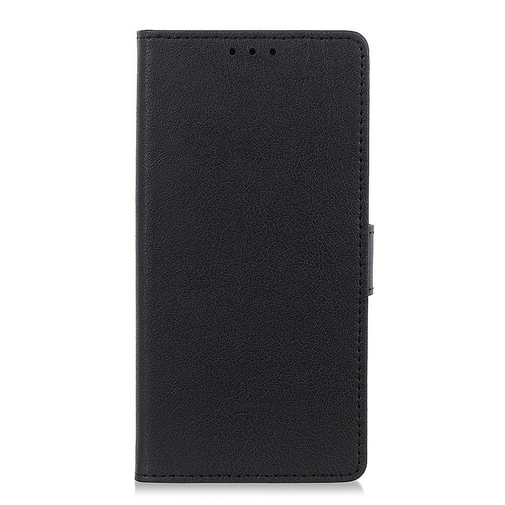 Alcatel 1S (2019) Leather Stand Wallet Case - Black
