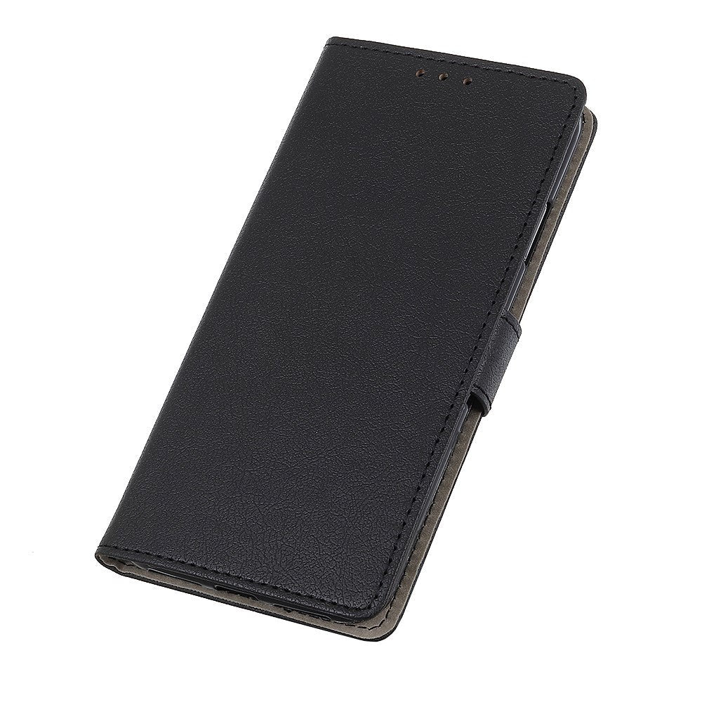 Alcatel 1S (2019) Leather Stand Wallet Case - Black