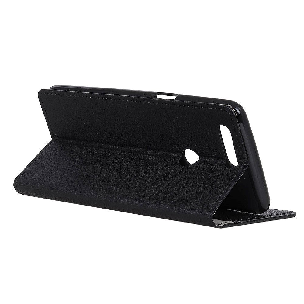 Alcatel 1S (2019) Leather Stand Wallet Case - Black