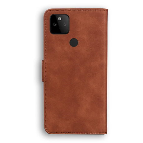 EIDERWOOD Google Pixel 5a Leather Flip Case w. Wallet - Brown