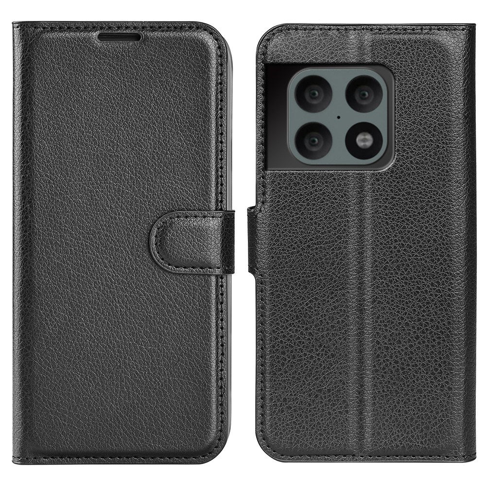 EIDERWOOD OnePlus 10 Pro Faux Leather Flip Case with Cardholder & Stand Function - Black