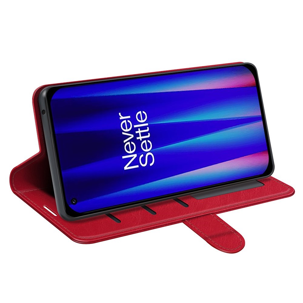 EIDERWOOD OnePlus Nord CE 2 (5G) Faux Leather Flip Case with Cardholder & Stand Function - Red