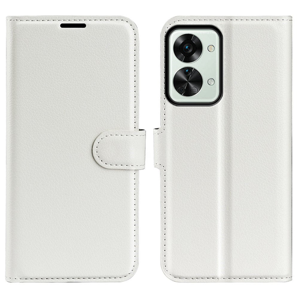EIDERWOOD OnePlus Nord 2T (5G) Faux Leather Flip Case with Cardholder & Stand Function - White