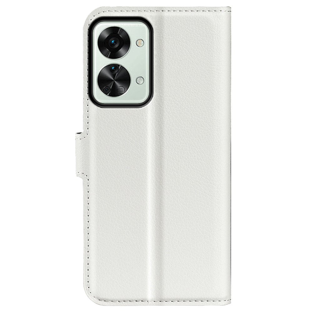 EIDERWOOD OnePlus Nord 2T (5G) Faux Leather Flip Case with Cardholder & Stand Function - White