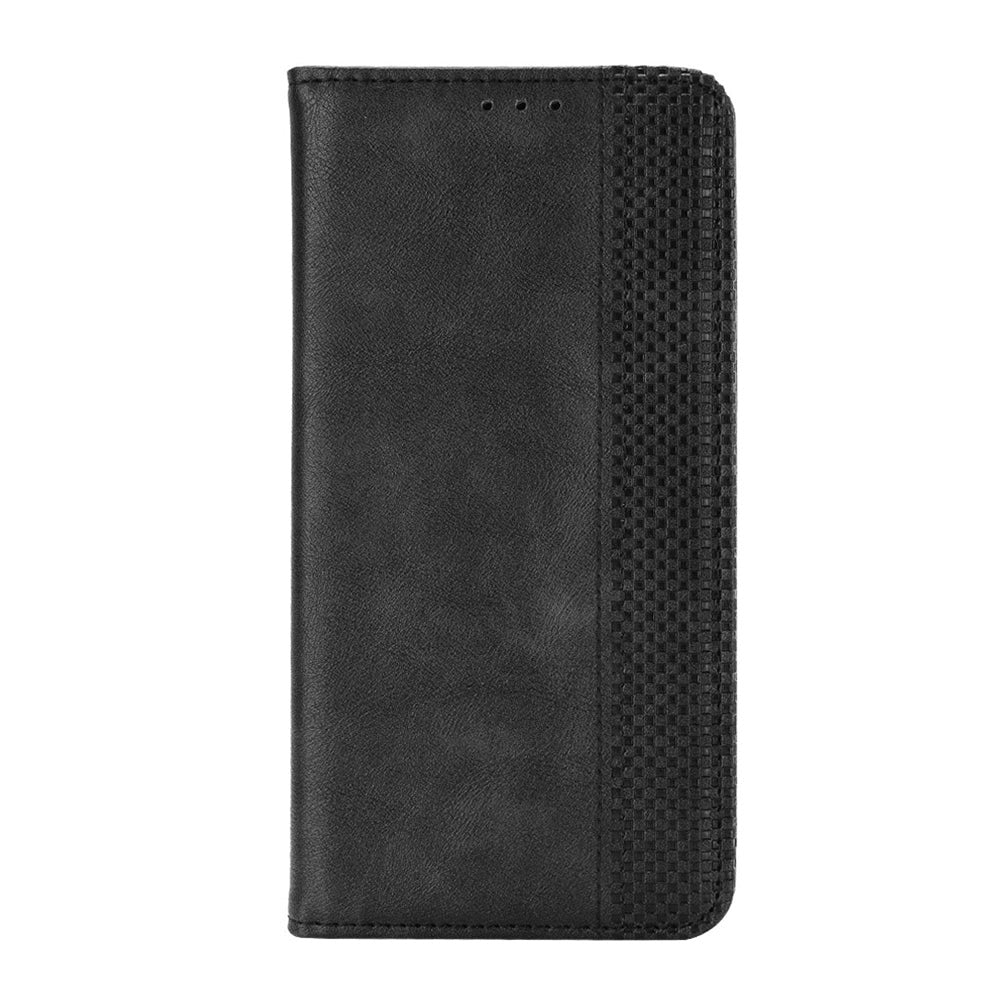 Doogee N40 Pro Vintage Look Leather Wallet Case - Black