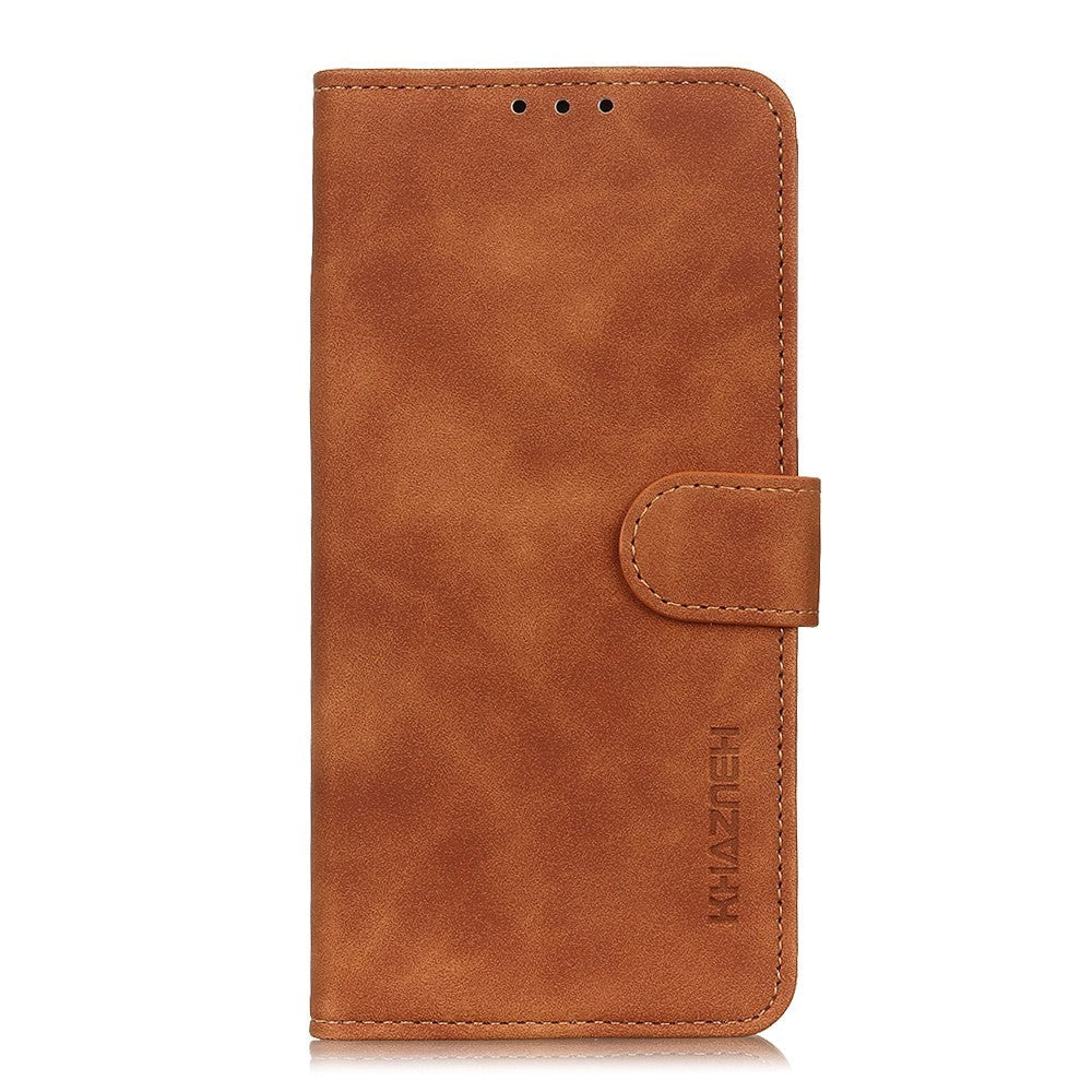 Nokia 1.4 KHAZNEH Retro Leather Wallet Case - Brown