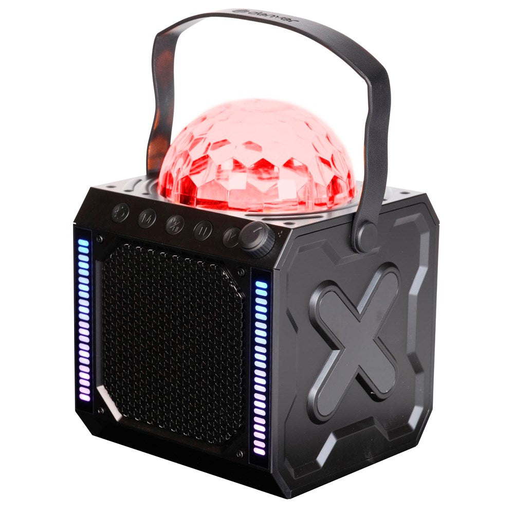 Denver Wireless Bluetooth Speaker with Disco Lights & Microphone - Black