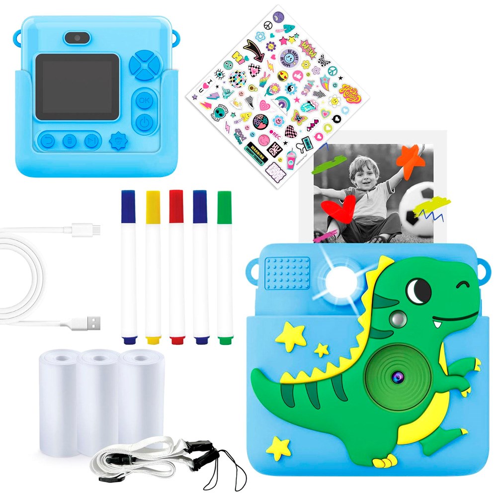 Denver Digital Children's Camera with Built-in Thermal Printer - Blue