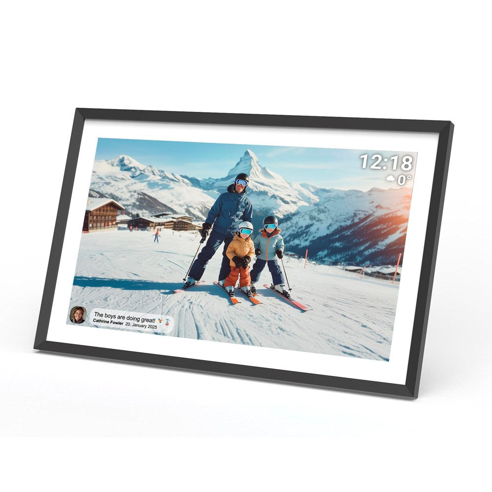 Denver 10.1" Digital WiFi Photo Frame with Frameo Photo Software & Light - Black