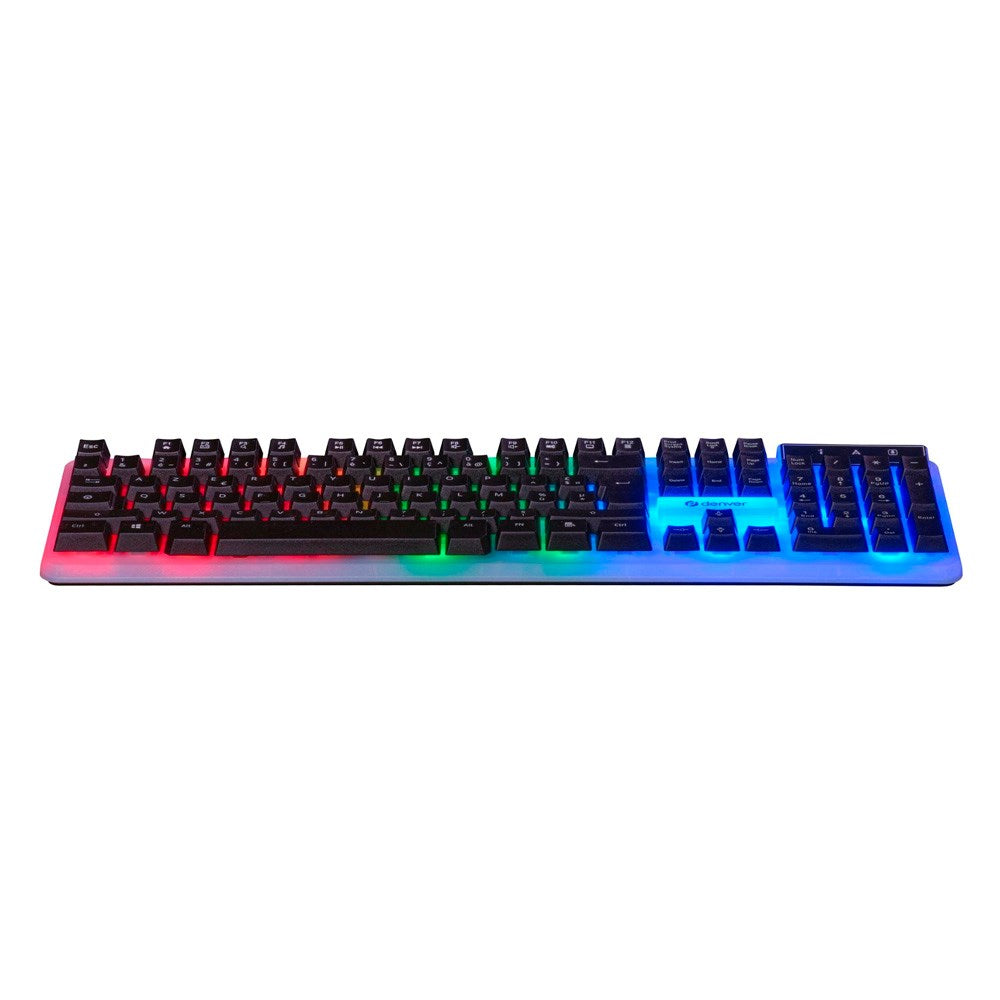 Denver GKB-232 Gaming Keyboard - 150cm USB cable - RGB Light - Nordic Layout - Black
