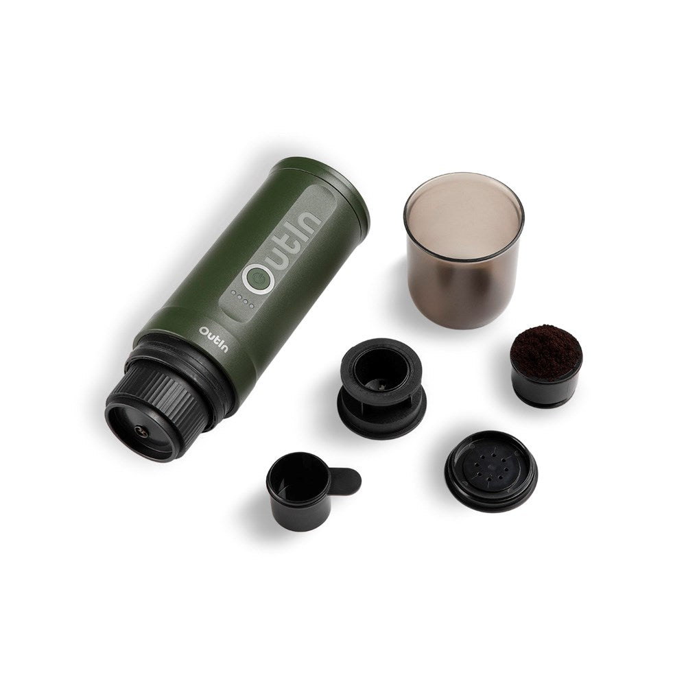 OutIn Nano Portable Espresso Machine Set - Forest Green