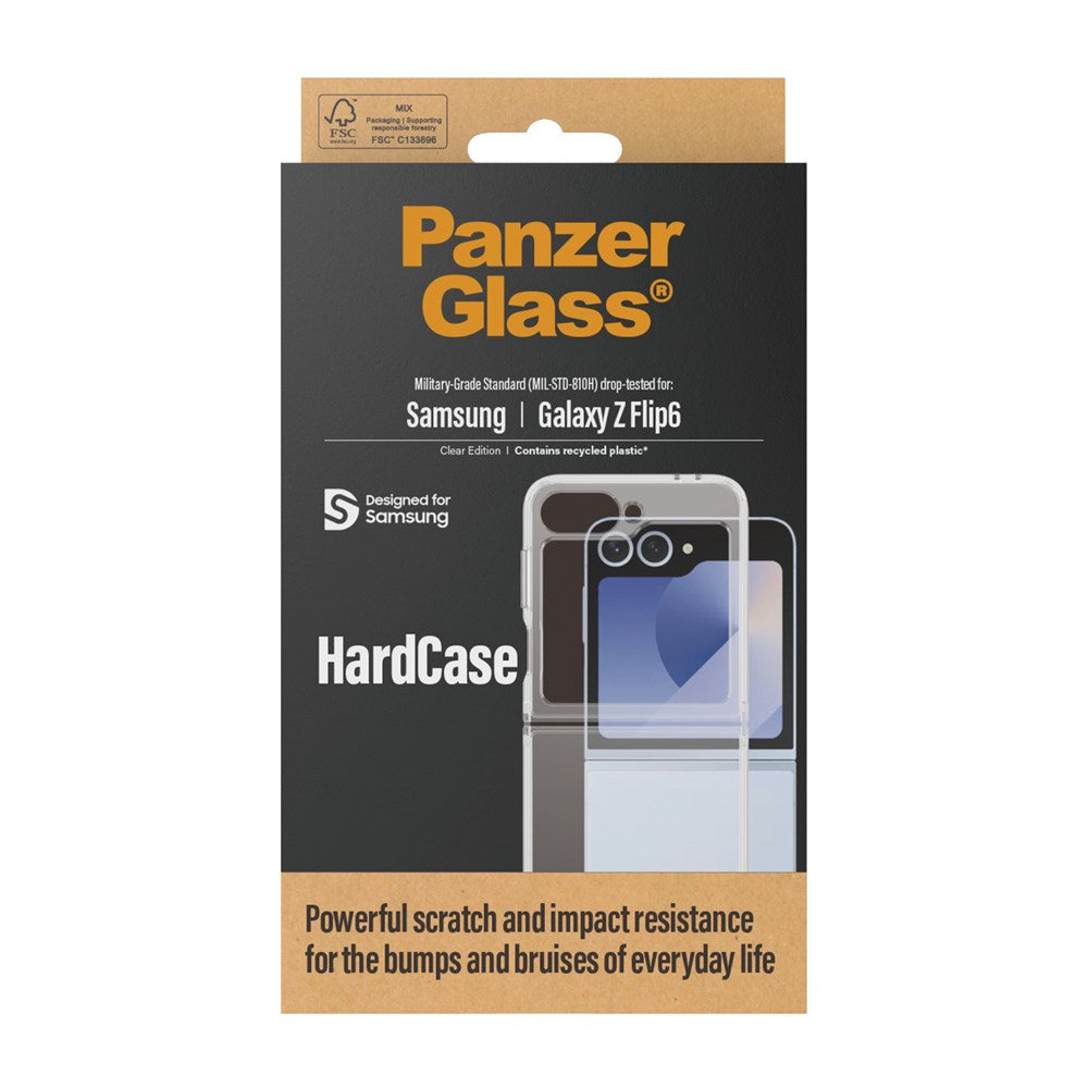Samsung Galaxy Z Flip7 FE / Flip6 Back Case PanzerGlass HardCase Antibacterial - Transparent