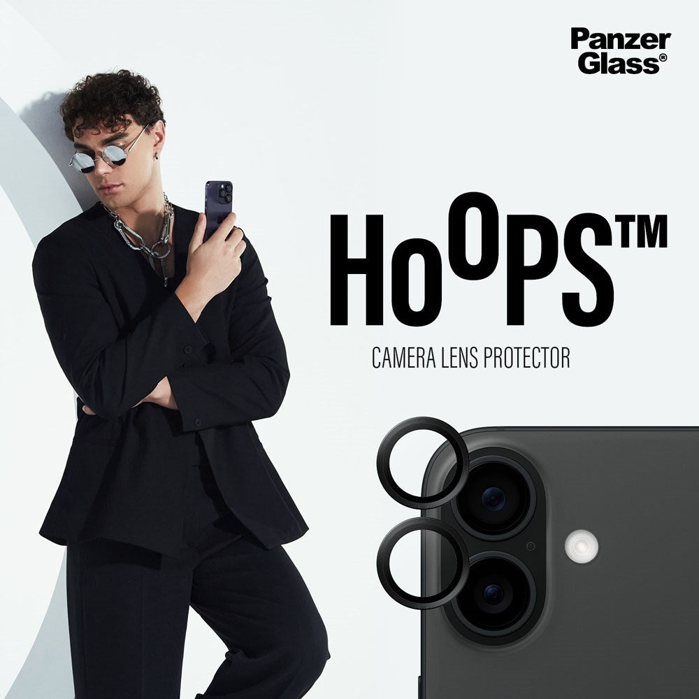 iPhone 16 / 16 Plus PanzerGlass Ceramic Hoops - Camera Protection - Transparent