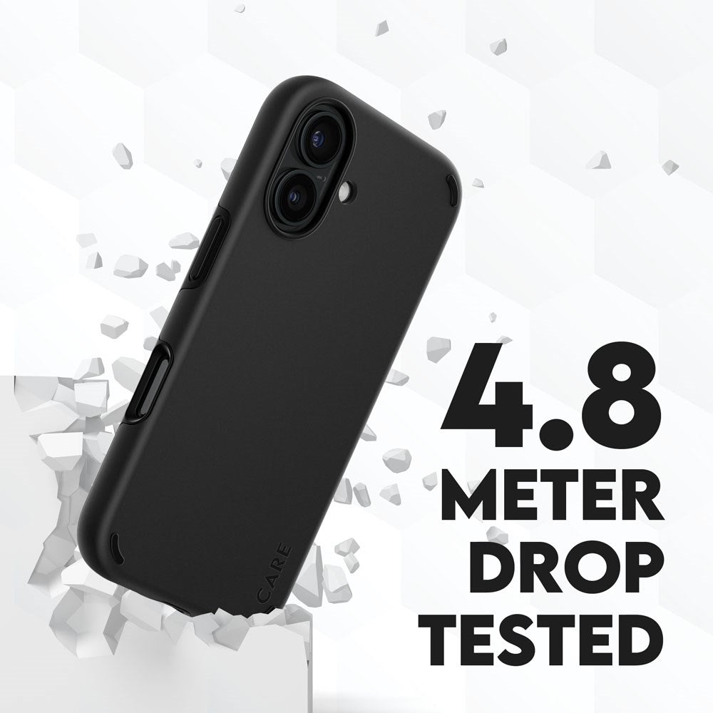 CARE by PanzerGlass iPhone 16 Feature Double Defence Case - Black