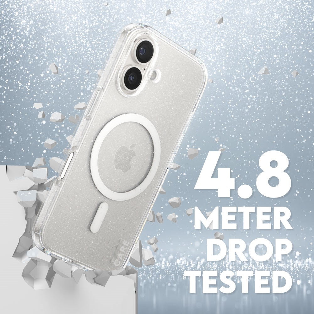 CARE by PanzerGlass iPhone 16 FLAGSHIP Urban Combat Case - MagSafe Compatible - Star Lit / White