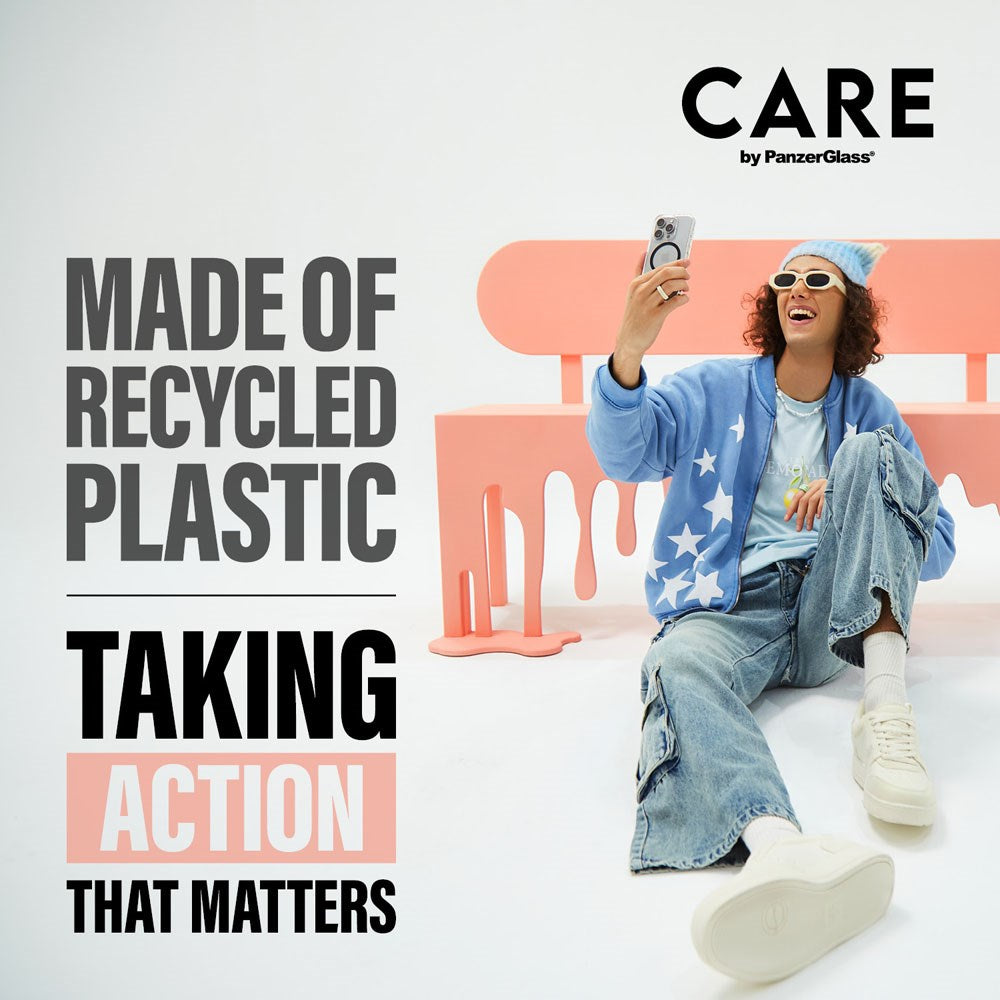 CARE by PanzerGlass iPhone 16 Pro FLAGSHIP Urban Combat Case - MagSafe Compatible - Transparent / Black