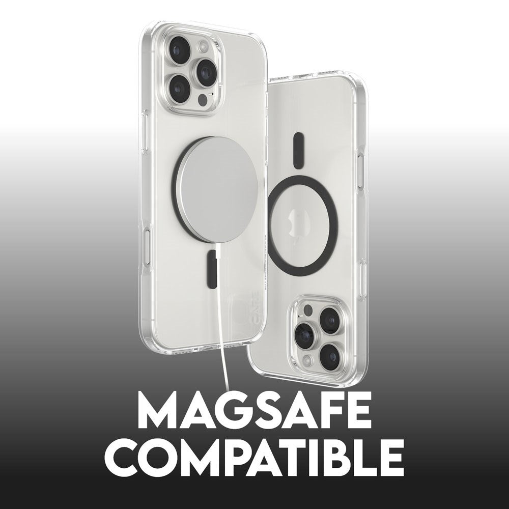 CARE by PanzerGlass iPhone 16 Pro Max FLAGSHIP Urban Combat Case - MagSafe Compatible - Transparent / Black