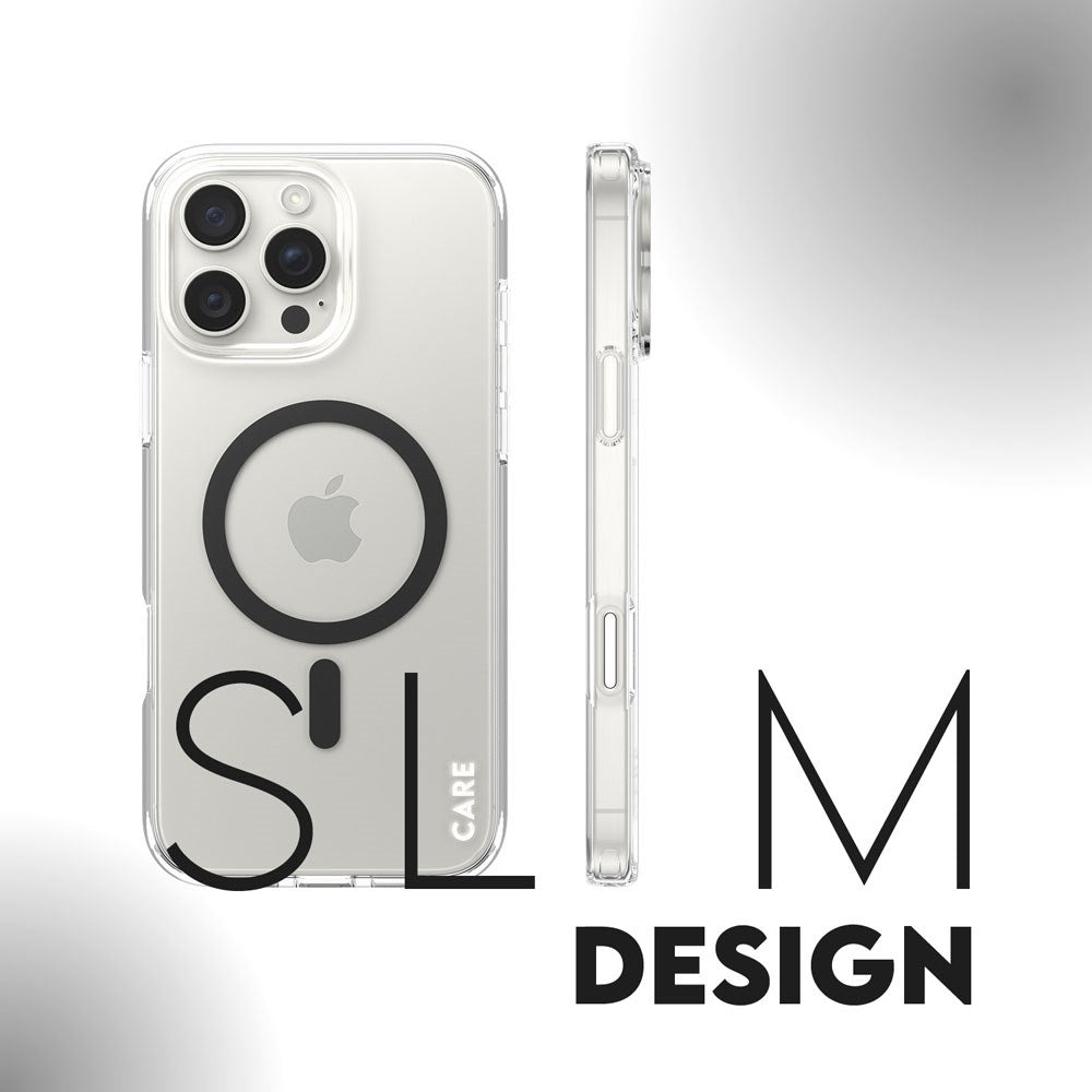 CARE by PanzerGlass iPhone 16 Pro Max FLAGSHIP Urban Combat Case - MagSafe Compatible - Transparent / Black