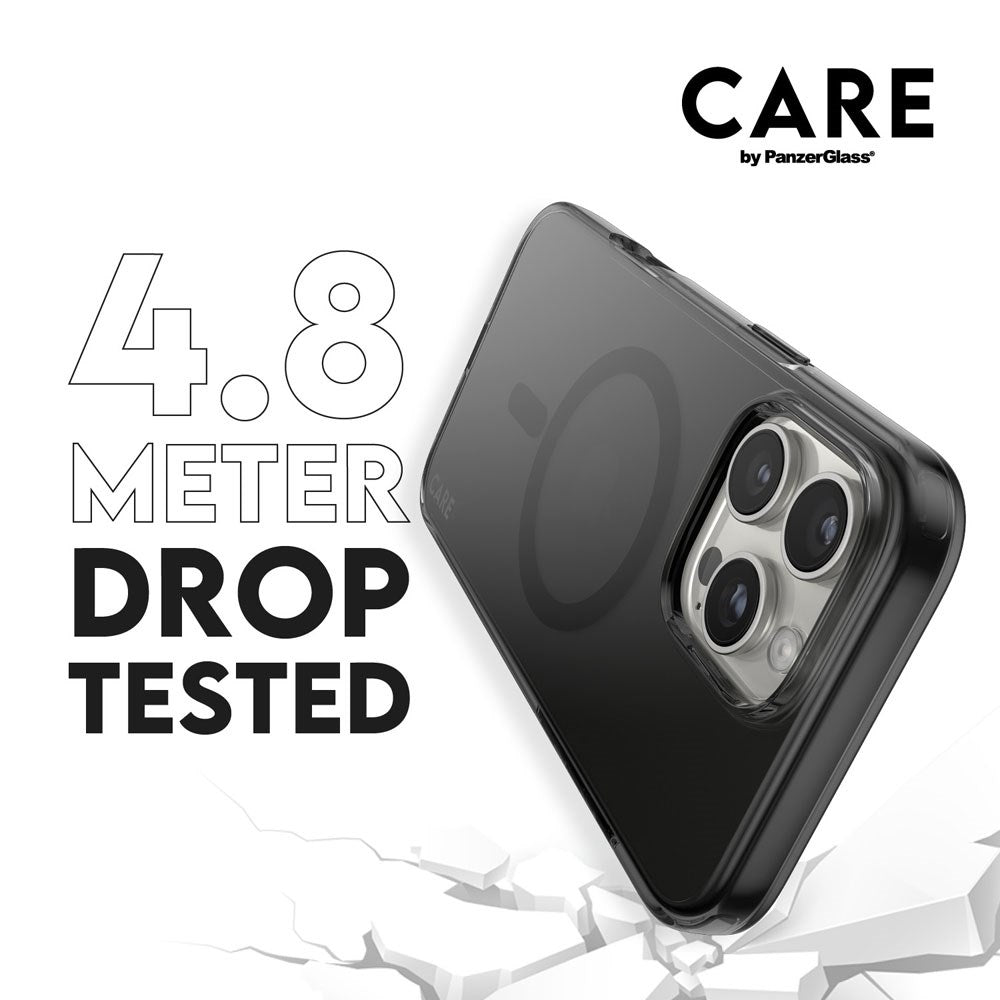 CARE by PanzerGlass iPhone 16 Plus FLAGSHIP Urban Combat Case - MagSafe Compatible - Smokey / Black