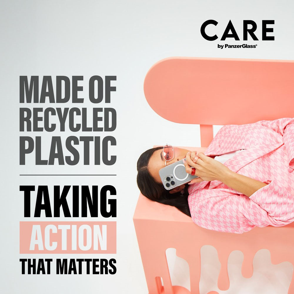 CARE by PanzerGlass iPhone 16 Pro Max FLAGSHIP Urban Combat Case - MagSafe Compatible - Transparent / Piquant Green