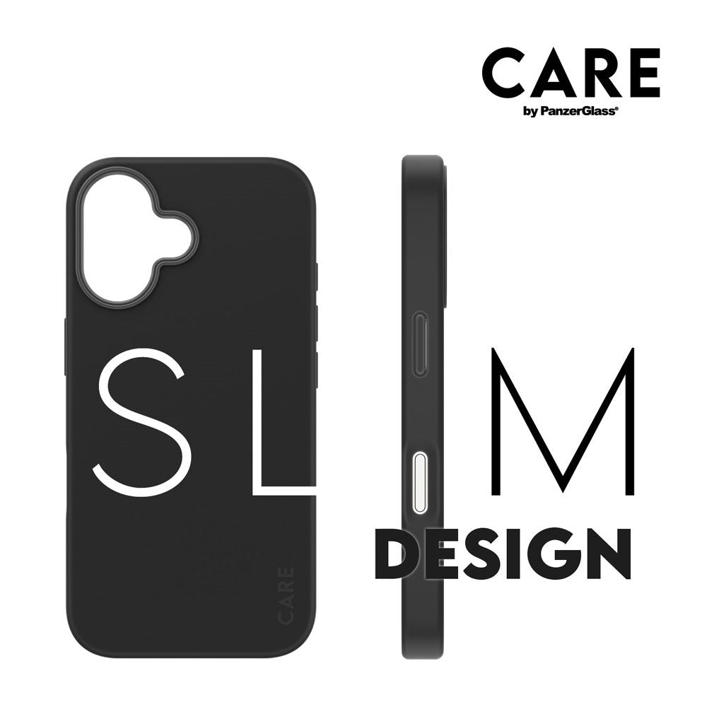 CARE by PanzerGlass iPhone 16 FASHION Fearlessly Fashionable Case - MagSafe Kompatibel - Black