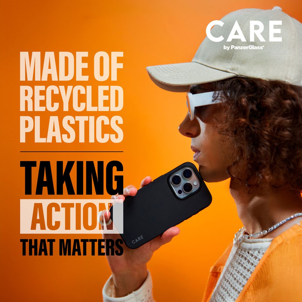 CARE by PanzerGlass iPhone 16 FASHION Fearlessly Fashionable Case - MagSafe Kompatibel - Black