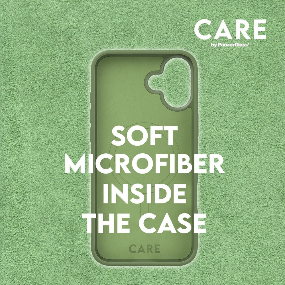 CARE by PanzerGlass iPhone 16 Plus FASHION Fearlessly Fashionable Case - MagSafe Kompatibel - Piquant Green